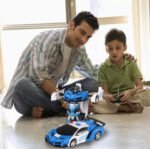 Juguete Radio Control Remoto Auto Transformers Master Sale Color Policía Azul - Imagen 2