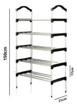 Botinero Organizador Master Sale 4 Estantes Acero Negro Para 12 Pares - Imagen 3