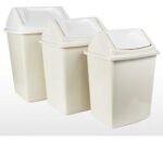 Cesto Tacho De Residuos 12 Litros Basura Tapa Vaiven Blanco - Imagen 2