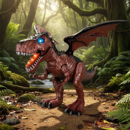 Juguete Dinosaurio Dragon T-rex Camina Luz Sonido Babymovil T-rex Unico