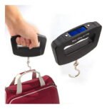 Balanza Viaje 50 Kg Digital Valijas Colgar Portátil De Mano Negro - Imagen 2