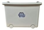 Caja Organizadora De Plastico Con Ruedas Manija 35 Litros Beige Amor - Imagen 3