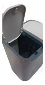 Cesto Tacho Residuo Basura Doble Tapa 18 Litros Plastico Gris - Imagen 7