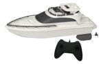 Juguete Lancha Yate Radio Control Remoto Sebigus Color Blanco