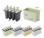 Molde Para 4 Helados Paleta Reutilizable,libre Bpa En Color Gris - Imagen 7
