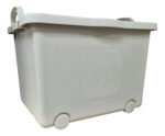 Caja Organizadora De Plastico Con Ruedas Manija 35 Litros Beige Amor