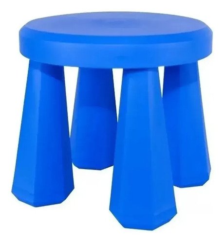 Banquito Silla Infantil Plastico Roforfado Chicos Kuma Ruby Azul