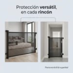 Puerta Barrera De Seguridad Escaleras Mega Baby Retráctil Negro - Imagen 3
