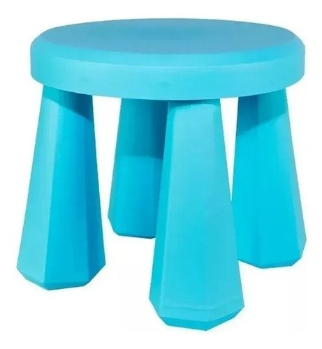 Banquito Silla Infantil Plastico Roforfado Chicos Kuma Ruby Celeste