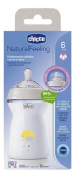Chicco Biberón Natural Feeling 330 Ml Para Bebés 283165 - Imagen 2