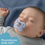 Chupete Physio Dual Soft De Silicona 2-6m Azul Color Celeste Y Blanco Período De Edad 2-6 Meses Celeste/blanco - Imagen 6