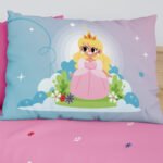 Juego De Sábanas Infantil 3 Piezas Twin Size 90x190x30cm Rosa Princesa - Imagen 3