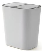 Cesto Tacho Residuo Basura Doble Tapa 18 Litros Plastico Gris