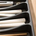 Cubiertero Organizador Cubiertos Antideslizante Cajon Gris Color Gris Oscuro - Imagen 5