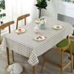 Mantel Mesa Rectangular Simil Lino Cuadrille 250 X 150 - Imagen 4
