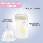 Chicco Biberón Natural Feeling 330 Ml Para Bebés 283165 - Imagen 7