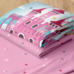 Juego De Sábanas Infantil 3 Piezas Twin Size 90x190x30cm Rosa Princesa - Imagen 4