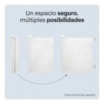 Puerta Barrera De Seguridad Retráctil Escaleras Mega Baby Blanco - Imagen 3