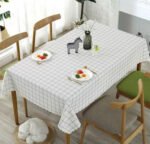 Mantel Mesa Rectangular Simil Lino Cuadrille 250 X 150 - Imagen 5