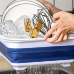 Secaplatos Piu Silicona Plegable Blanco Gris 10 Platos Con Cubiertero Blanco Con Gris - Imagen 12