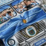 Toallon Playero Microfibra Argentina Messi Scaloneta 150x175 Scaloneta - Imagen 5