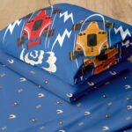 Juego Sábanas Infantil 3 Piezas Twin Size 90x190x30cm 1 1/2 Azul Car - Imagen 2