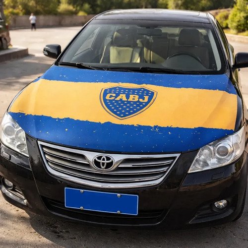 Funda Para Auto Cubre Capot Futbol Boca Juniors Elastica
