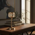 Candelabro Porta Velas Oro Caireles Decorativo 26 Cm Metal Oro 8463 - Imagen 2