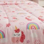 Set Acolchado Almohada Estampado 1 1/2 Plaza Infantil Paris Unicornio - Imagen 2