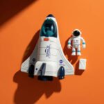 Set Cohete Espacial Nave Lunar Con Astronauta - Imagen 4