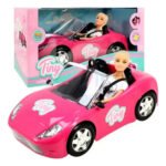 Tiny Auto Descapotable Con Muñeca 30cm Juguete Color Fucsia