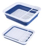 Secaplatos Piu Silicona Plegable Blanco Gris 10 Platos Con Cubiertero Blanco Con Gris - Imagen 9