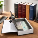 Caja Fuerte Libro Seguridad Caja 240x155x55 Con Llave Negro - Imagen 2