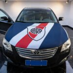 Funda Para Auto Cubre Capot Futbol  River Plate Elastica