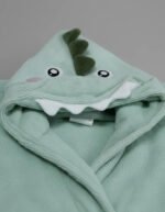Bata Baño Toalla Infantil Con Capucha Mini Zoo Ultra Soft T8 Cocodrilo Verde 8