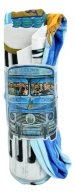 Toallon Playero Microfibra Argentina Messi Scaloneta 150x175 Scaloneta - Imagen 2