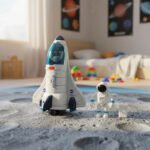 Set Cohete Espacial Nave Lunar Con Astronauta - Imagen 3