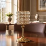 Candelabro Porta Velas Oro Caireles Decorativo 26 Cm Metal Oro 8464 - Imagen 3