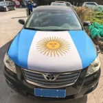 Funda Para Auto Cubre Capot Argentina Boca River Elastica - Imagen 2