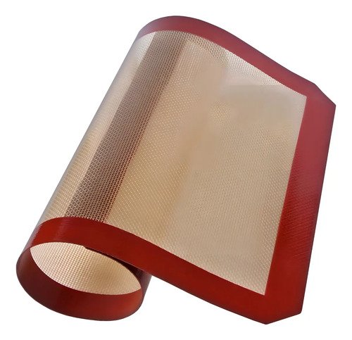 Placa Silicona Plancha Con Malla Antiadherente Horno 40x30cm Blanco