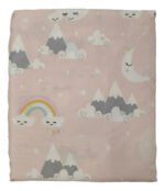 Juego De Sábanas Y Cortinas Infantil 1 1/2 Plaza Rosa Arcoiris - Imagen 2