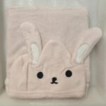 Bata Baño Toalla Infantil Con Capucha Mini Zoo Ultra Soft T4 Conejito Rosa 4 - Imagen 2
