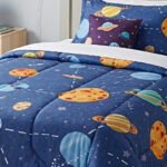 Set Acolchado Almohada Estampado 1 1/2 Plaza Infantil Paris Espacial - Imagen 2