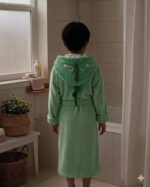 Bata Baño Toalla Infantil Con Capucha Mini Zoo Ultra Soft T8 Cocodrilo Verde 8 - Imagen 2