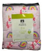 Set Acolchado Almohada Estampado 1 1/2 Plaza Infantil Paris Unicornio - Imagen 3