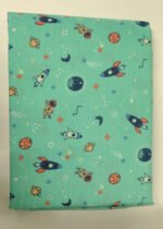 Juego De Sabanas Cuna Funcional Estampada Algodon Espacial Verde - Imagen 2