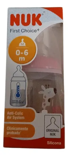 Nuk Mamadera Fc+ Con Control Temperatura (0-6m)jirafa 150ml Rosa Jirafa