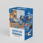 Juego Sábanas Infantil 3 Piezas Twin Size 90x190x30cm 1 1/2 Azul Car - Imagen 3