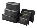 Set Bolsas X6 Organizador Ropa Para Valija Viajes Babymovil Color Negro