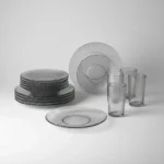 Set De Vajilla X 12 Durax Plato Forjado + Vaso Lunita Color Transparente - Imagen 2